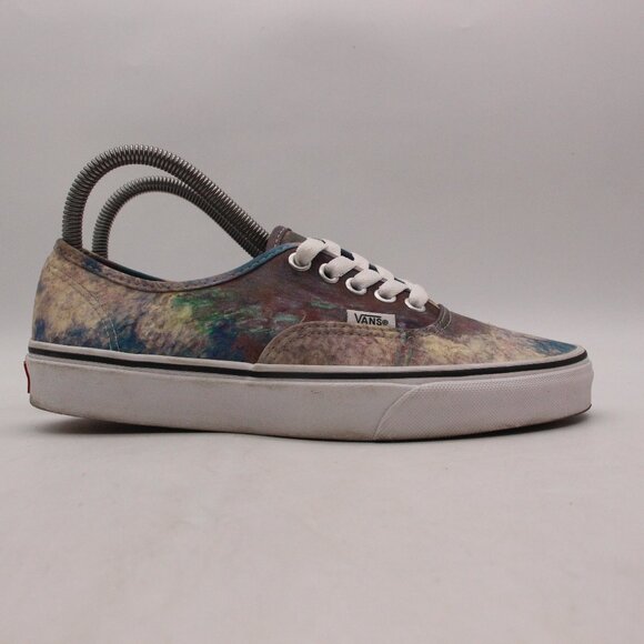Vans x MoMA Claude Monet Lily Men's 6.5 Women's 8 Blue Canvas Sneakers Lace Up - Picture 2 of 9
